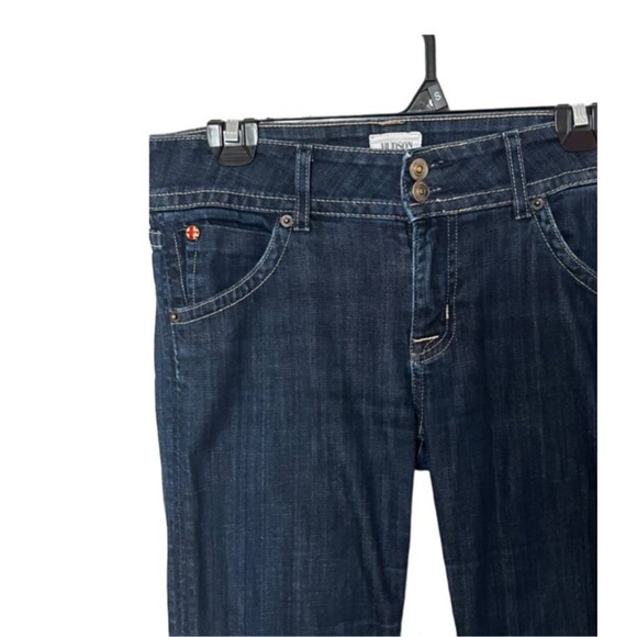 Hudson Jeans Dark Wash Boot Cut Style WM170DHA Color Bro Size 28 - Picture 4 of 11